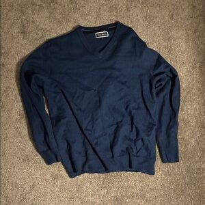 Brooks Brothers Deep Blue V-Neck Sweater